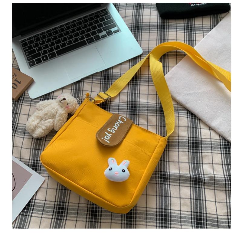 Canvas Bag Women's New Cloth Bag Versatile Commuter Small Bag Fashion Satchel Girl Messenger Bag Shoulder Bag