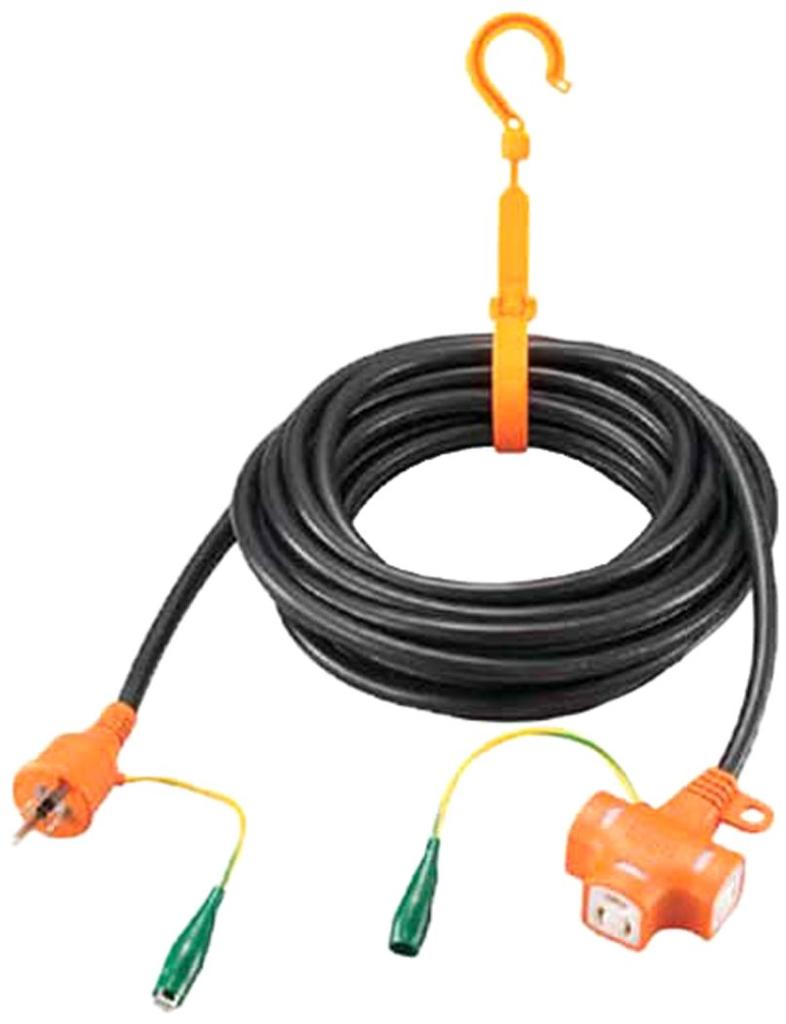 TRUSCO (TRUSCO) 10m Extension Cord with Grounding Plug and Unpluggable Socket (TKC-NDPK10)