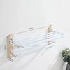 Bathroom Pendant Towel Holder Shower Rack Solid Wood Bathroom Shelf Shampoo Shower Gel Corner Holder Towel Bar Mobile Phone Rack