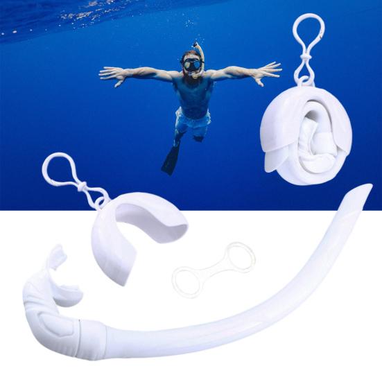Snorkel Tube Collapsible Ergonomic Mouthpiece Comfortable To Use Quick Release High Stability Oxygen Supply with Compact Storage Case Roll Up