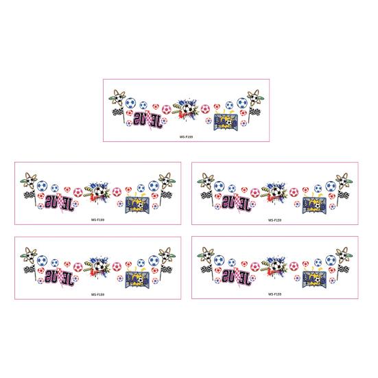 5Pcs Soccer Face Stickers for World Mug Football Fan Temporary Tattoos Waterproof Cheering Body I