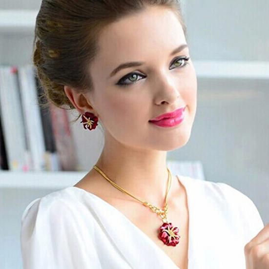 Women's Elegant Flower Starfish Charm Rhinestone Ear Studs Fashion Earrings Gift