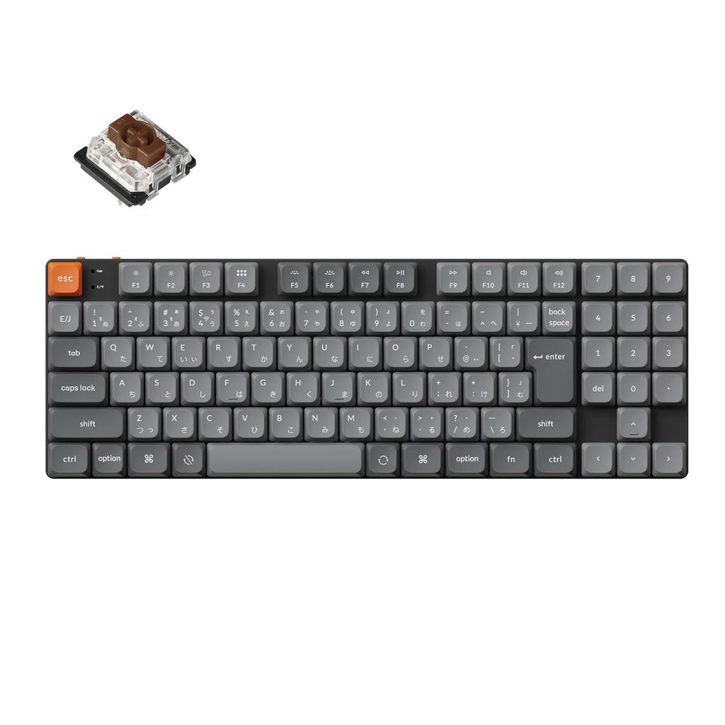 K13 Max QMK Compatible Wireless Custom Mechanical Number JIS Double Shot PBT RGB Hot Swap Mac Windows Profile Gateron Mechanical Brown Axis [Keychron