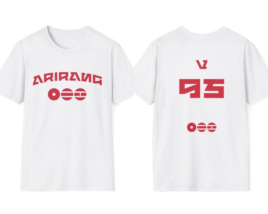 2026 Summer Unisex BTS World Tour Arirang Fan Merch Jungkook Jimin V RM Suga Jin J hope Name Print Cotton T-shirt