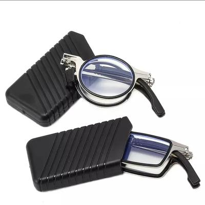 Portable Folding Reading Glasses Metal Round Square Anti Blue Light Eyewear Presbyopia +1.0 To +4.0