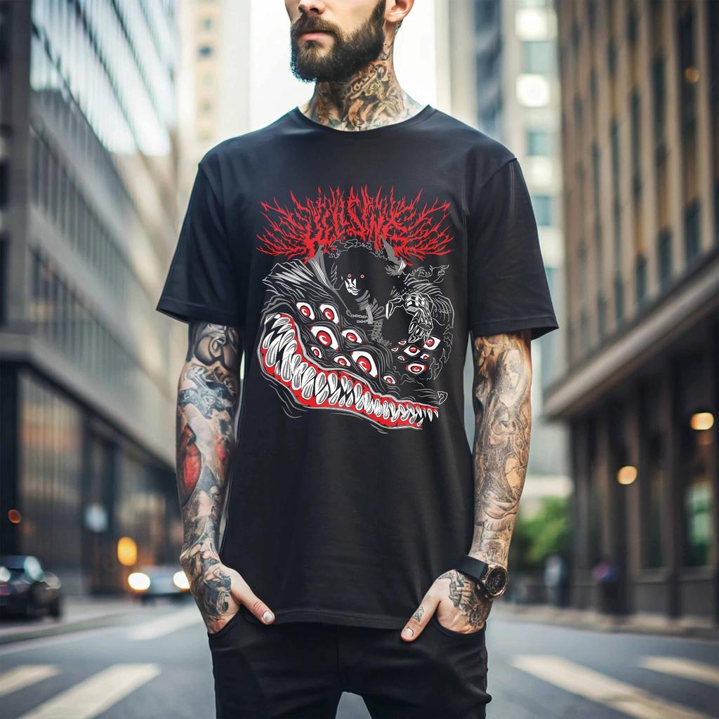 100% cotton TOPS UNISEX TEES MENS WOMENS Ultimate Vampire T-Shirt Anime Lovers Hellsing Alucard Face Hell Sing Gift 062