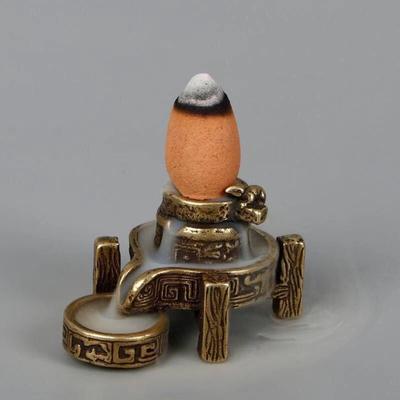 Copper Wheel of Destiny Fortunes Backflow Incense Burner Waterfall Censer Incense Holder Aromatherapy Furnace Home Decoration