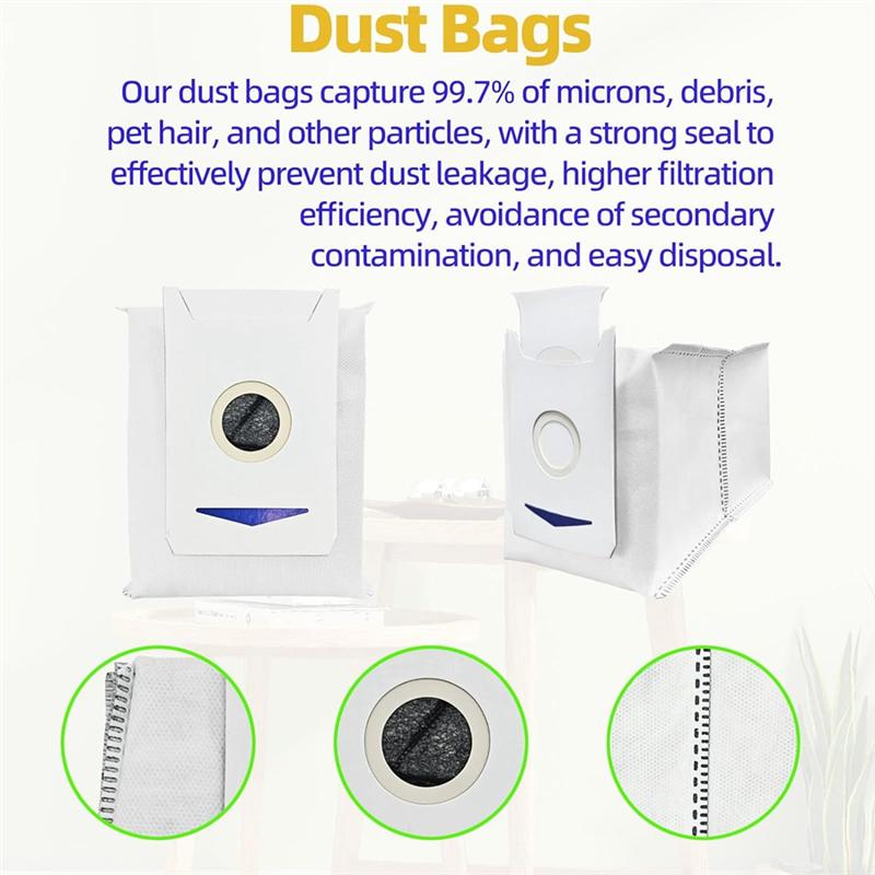 A65T-For Yeedi M12 PRO+ Robot Vacuum Main Side Brush Hepa Filter Mop Pad Dust Bags Replacement Accessories Kit