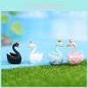 Adorables Figurines de Cygnes Miniatures en Résine Décor d'Animaux de Dessin Animé Coloré