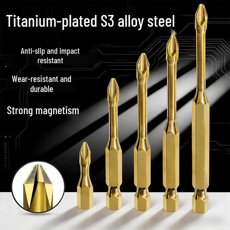 Precision Titanium Screwdriver Bits - Strong Magnetic Phillips, High Torque Home Repair Tools