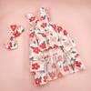 1 sada Pet Dress Měkký Pohodlný vrstvený design Bez rukávů Citronový potisk Denní nošení