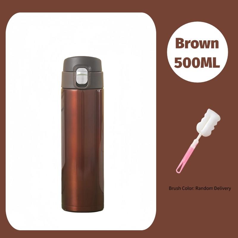 500ml Edelstahl Thermobecher Outdoor Thermosbecher Tragbare Vakuumflaschen Kalt und Heiß Thermoflasche Kaffeebecher Wasserflasche