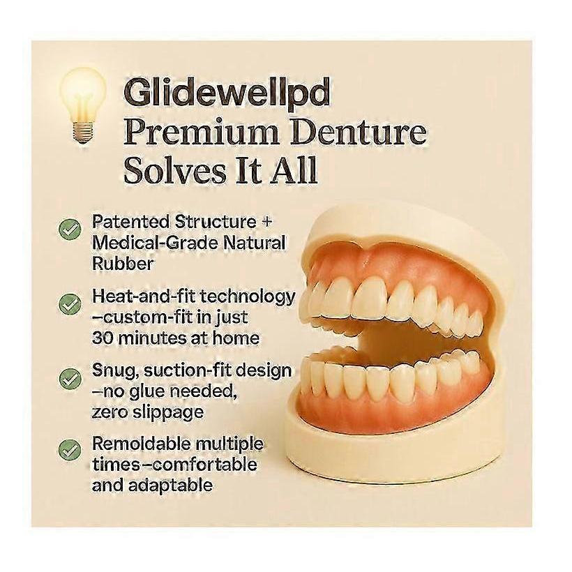 Glidewellpd - Premium Silicone Denture, Smileasego Premium Dentures Full Mouth