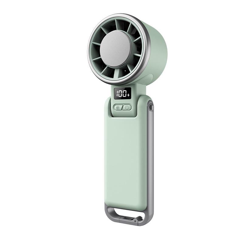 Kua Jing N612 Handheld Foldable USB Rechargeable Turbo Fan with Ice Pack High-Speed Neck Fan
