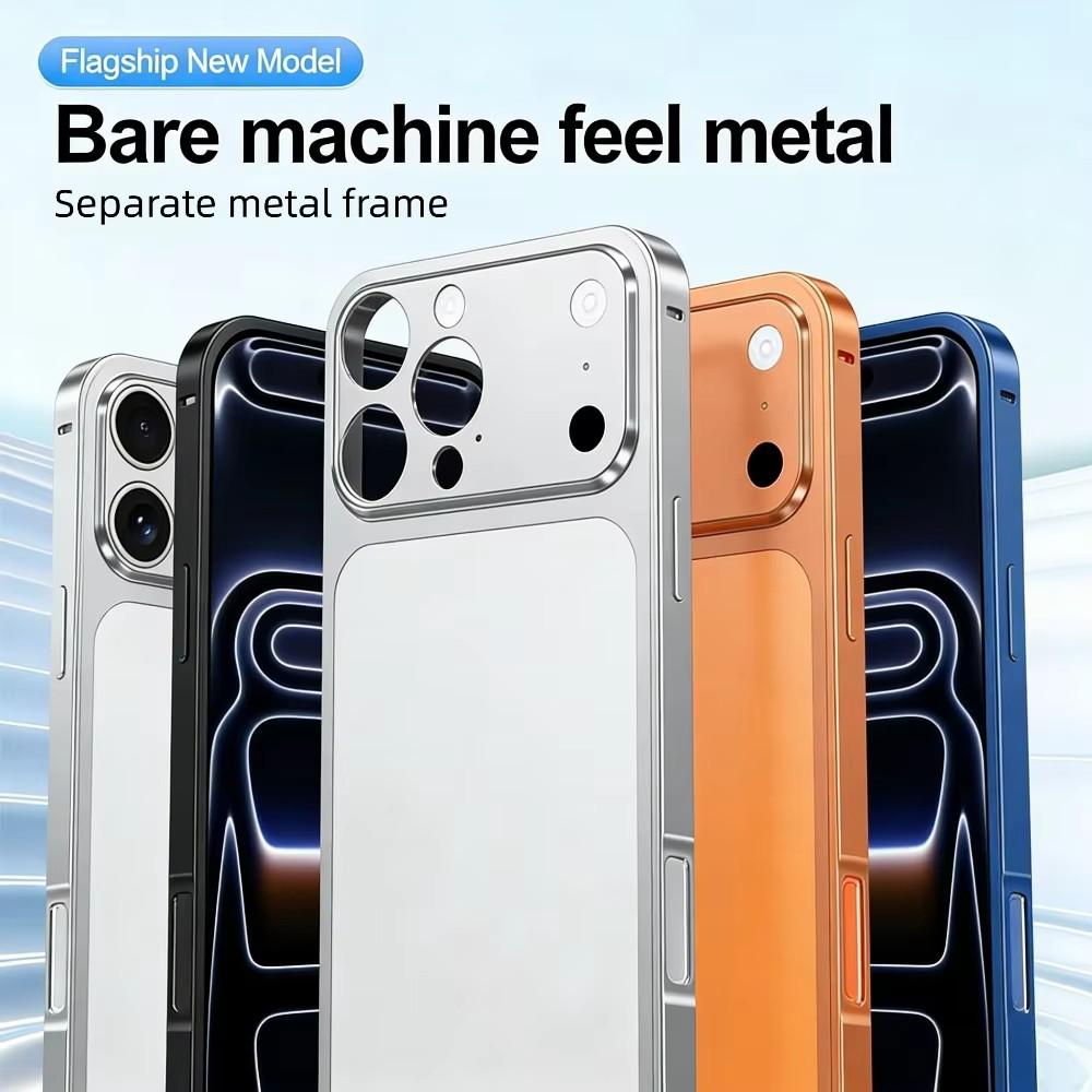Color Alloy Frame Case For 16 13 15 14 Pro/Pro Max Instant Upgrade 17Pro/Pro Max Large Window Backplane Anti-Drop Cover