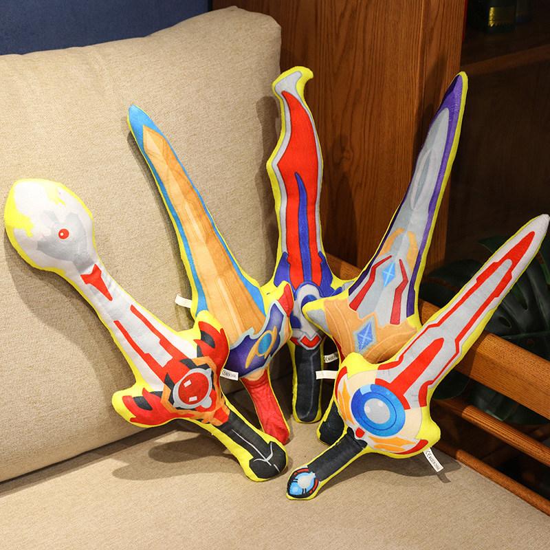 Creative Simulation Sword Throw Pillow Plush Toy Axe Shovel Doll Boy Soothing Rag Doll Performance Props