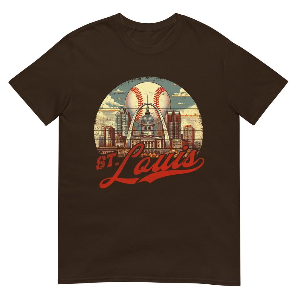Vintage St Louis Skyline Gameday Retro Baseball TShirt