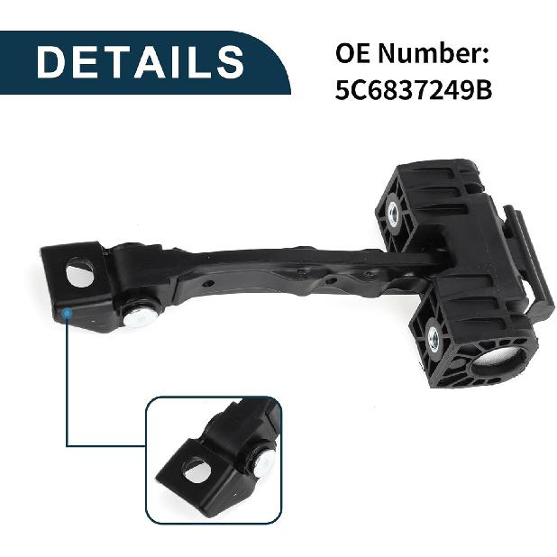 Door Check Strap Stopper Limiter for Volkswagen Jetta IV 2010-2018 No.5C6837249B | Front Left Right Door Check Bracket Stop Door Checker Arm Assembly