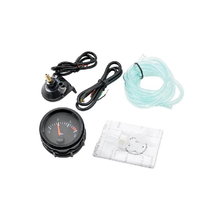 52mm Stepper Motor White LED Backlight Auto Car Boost Gauge -1~2 Bar Turbo Clock Meter Instrument