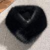 Set Fular Guler Blană de Vulpe Vidră Iepure: Cataramă magnetică versatilă, la modă pentru protecția gâtului și căldură - Accesoriu de iarnă pentru femei.