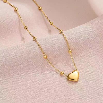 Titanium Steel Love Necklace Women'S Light Luxury Simple Versatile Temperament Collarbone Chain Accessories