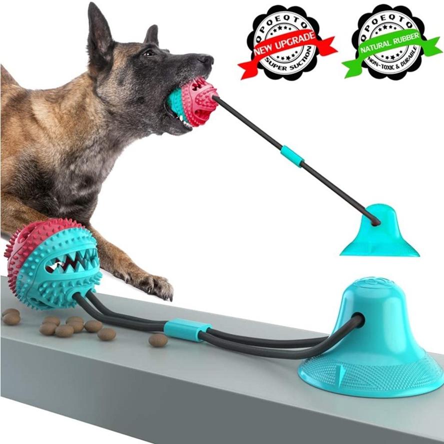 Pet Dog Molar Rope Ball Chew Toy Suction Cup Tug Toy Tooth Cleaning Bite Resistant Puppy Teething Toy