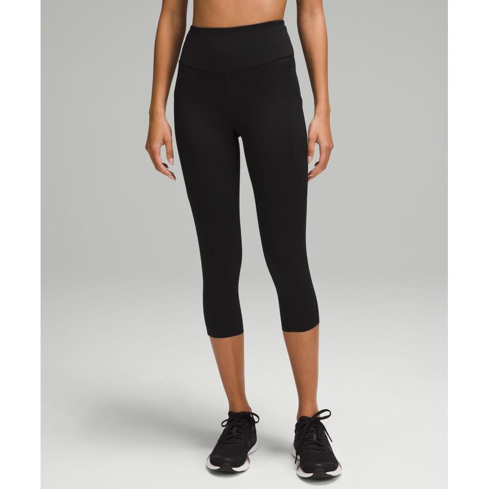 

Lululemon Fast And Free High Rise Crop With Pockets 19 Black 2