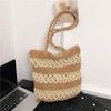 Versatile Hollow Straw Bag Women's New Summer Shoulder Handwoven Bag Vacation Beach Bag Versatile Women's Bag