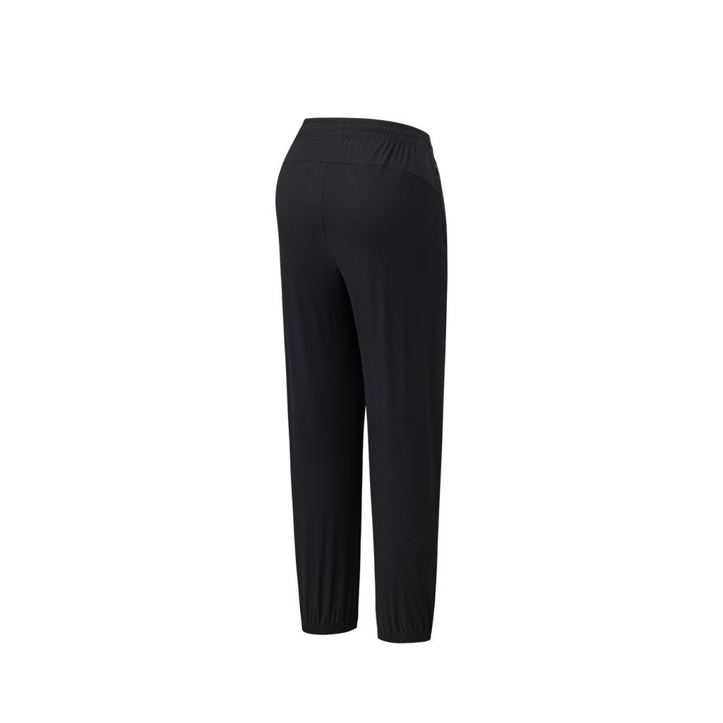 Anta Womens Knitted Sports Long Pants Summer Casual Pants Women bottoms Basic-Black 962627307-1
