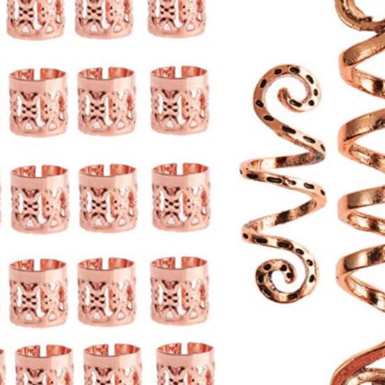 6/28Pcs/Set Hair Accessories Set Women Alloy Braid Beads Clips Easy To Use Hair Accessories Pirate Cosplay Hair Braiding Tools