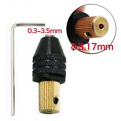 3,17 mm Elektromotorwelle, Mini-Spannfutter-Befestigungsklemme, klein für Bohrer, Mikro-Spannfutter-Befestigungsgerät