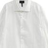 Emporio Armani Solid Color Point Collar Button Long Sleeve Shirt Men Shirts White 3D1C86-1NIUZ-F146