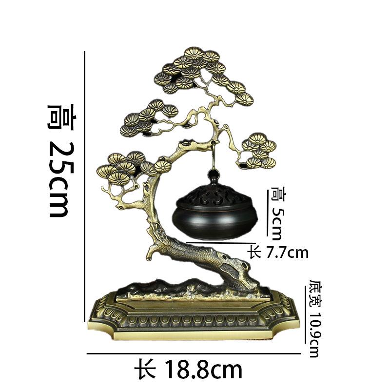 

Латунна Сосна Підвісний Офісний Кімнатний Кадильниця Чистий Метал Мідний Орнамент Продаж Зустріч