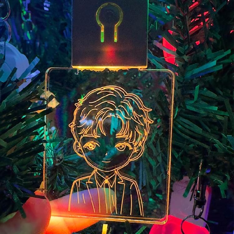 LED Light Sublimation Ornament Blanks Keychains Unique Christmas Decorations