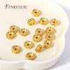 7X3MM Metal Beads Jewelry Making Supplies DIY Bracelet Accessories 18K Gold Plated Round Wheel Shape Spacer Beads