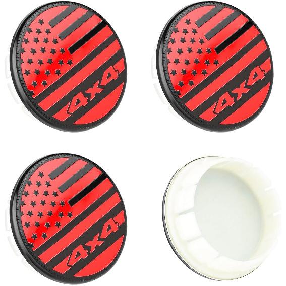 4PCS Compatible with VW Wheel Center Caps,65mm 3B7 601 171 / 6U7 601 171 Ferman Flag Car Wheel Hub Caps ABS Rim Center Hub Cover