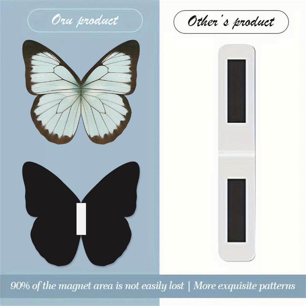 5Pcs Cartoon Magnetic Bookmarks Butterfly Magnetic Bookmarks Book Page Holder Clip For Book Lover Student Children Adult