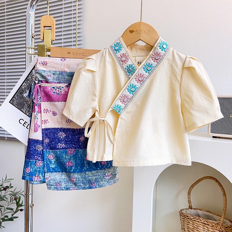 

Girls Summer Ethnic Hanfu Set - Baby Dai Costume TX1168 Size 100