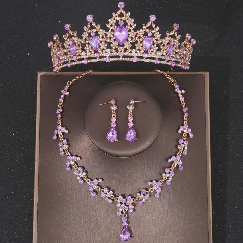 Baroque Crystal Tiaras And Crowns Rhinestone Bridal Jewelry Set Bridal Wedding Hair Accessories Jewelry Crown Tiara For Women