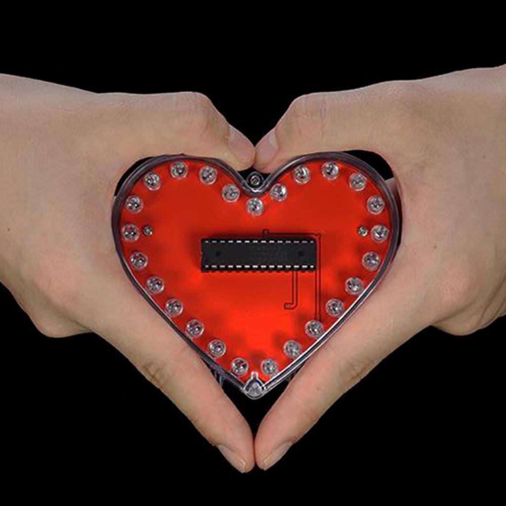 Kit di Saldatura LED RGB a Forma di Cuore Fai da Te per Studenti e Principianti per San Valentino e la Festa della Mamma Regali Fatti a Mano