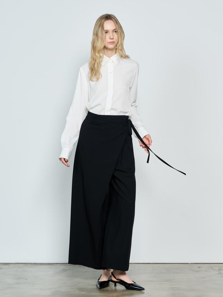 TOSE Wrap Wide Pants Black