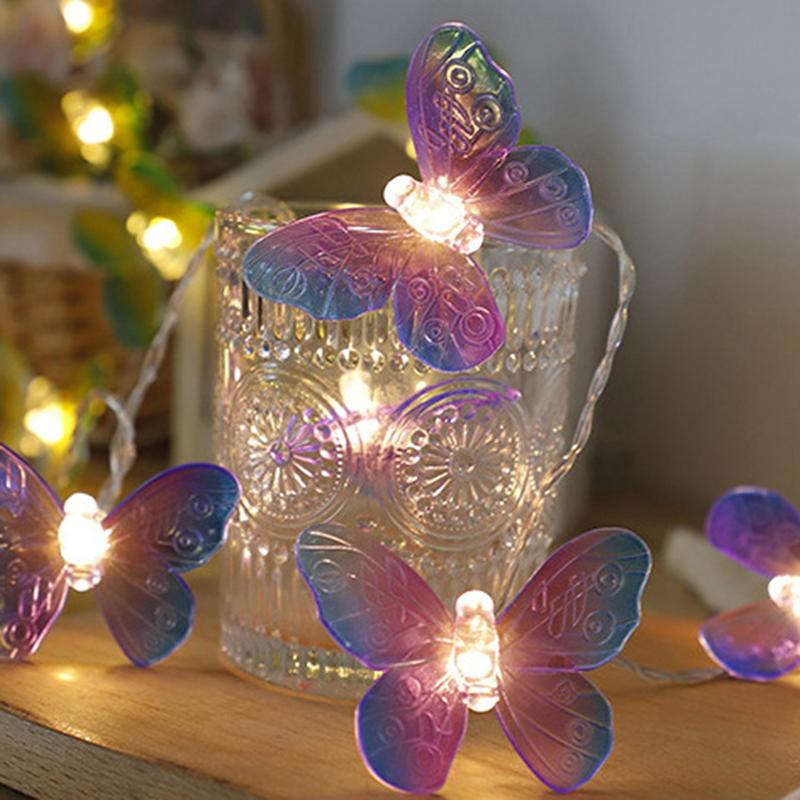 Butterfly Led Fairy String Lights Battery Wedding Christmas Decor Curtain Lights