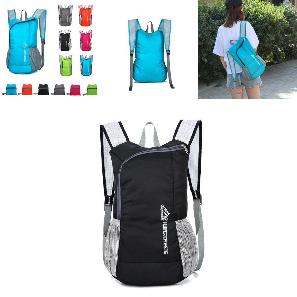 Outdoor Reise Ultraleicht Hauttasche Faltbar Weich Wasserdicht Tragbarer Rucksack Mit Mehreren Staufächern