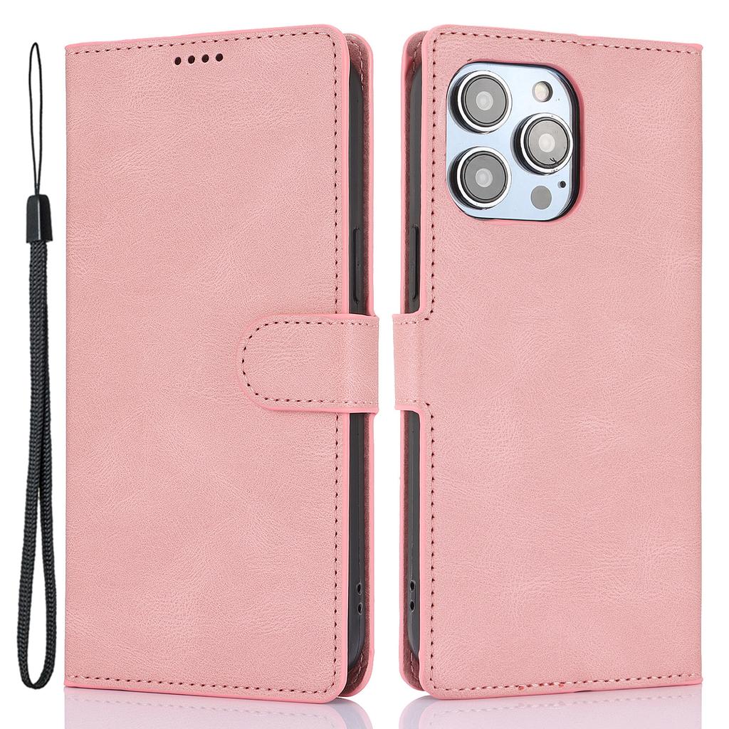 For iPhone 16 Case PU Leather Phone Cover Card Holder Magnetic Clasp Protective