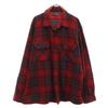 PENDLETON 50s 60s Vintage Check Pattern Long Sleeve Wool Shirt L Red Men's Used