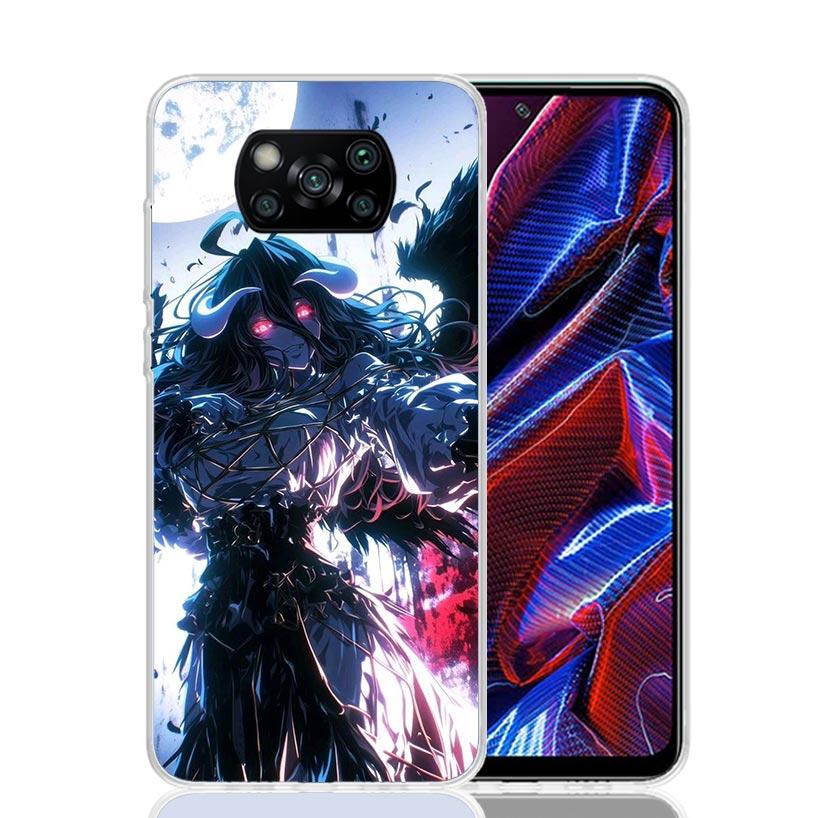 Albedo Overlord Anime Phone Case For Xiaomi Poco X7 X6 X5 Pro F7 Ultra Redmi 15C 15 13 13C 12 12C 10 10A 10C 9 9A 9C 9T Cover Po
