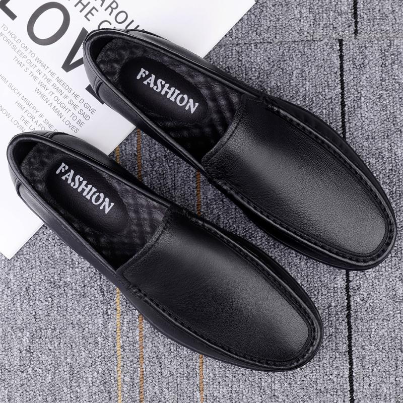 Scarpe Casual da Guida da Uomo di Marca di Lusso Comfort Mocassini da Uomo Piatti in Gomma Resistente all'Usura Scarpe da Uomo Moda in Vera Pelle Slip-On
