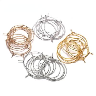 20-50 adet/grup 20 25 30 35 mm Gümüş/Altın Çemberler Küpe Büyük Daire kulak teli Çemberler Küpe Teller DIY Takı Yapımı Malzemeleri