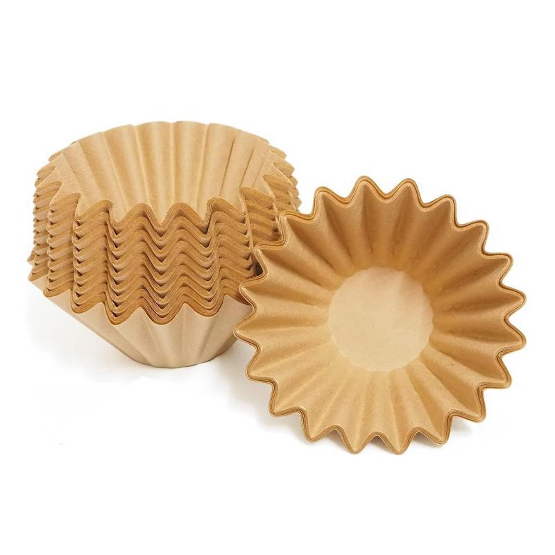 50PCS Basket Coffee Filter, Cups Bowl Shape Origami Hand Brewed Drip Corrugated Disposable Cup for Pour Over Espresso