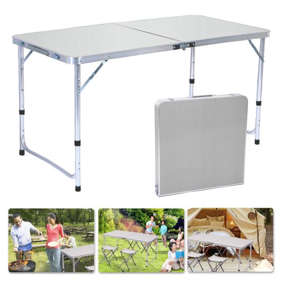 Outdoor Folding Table Heavy Duty Aluminum Alloy Height Adjustable Lightweight Camping Hiking Backpacking Picnic BBQ Portable Table